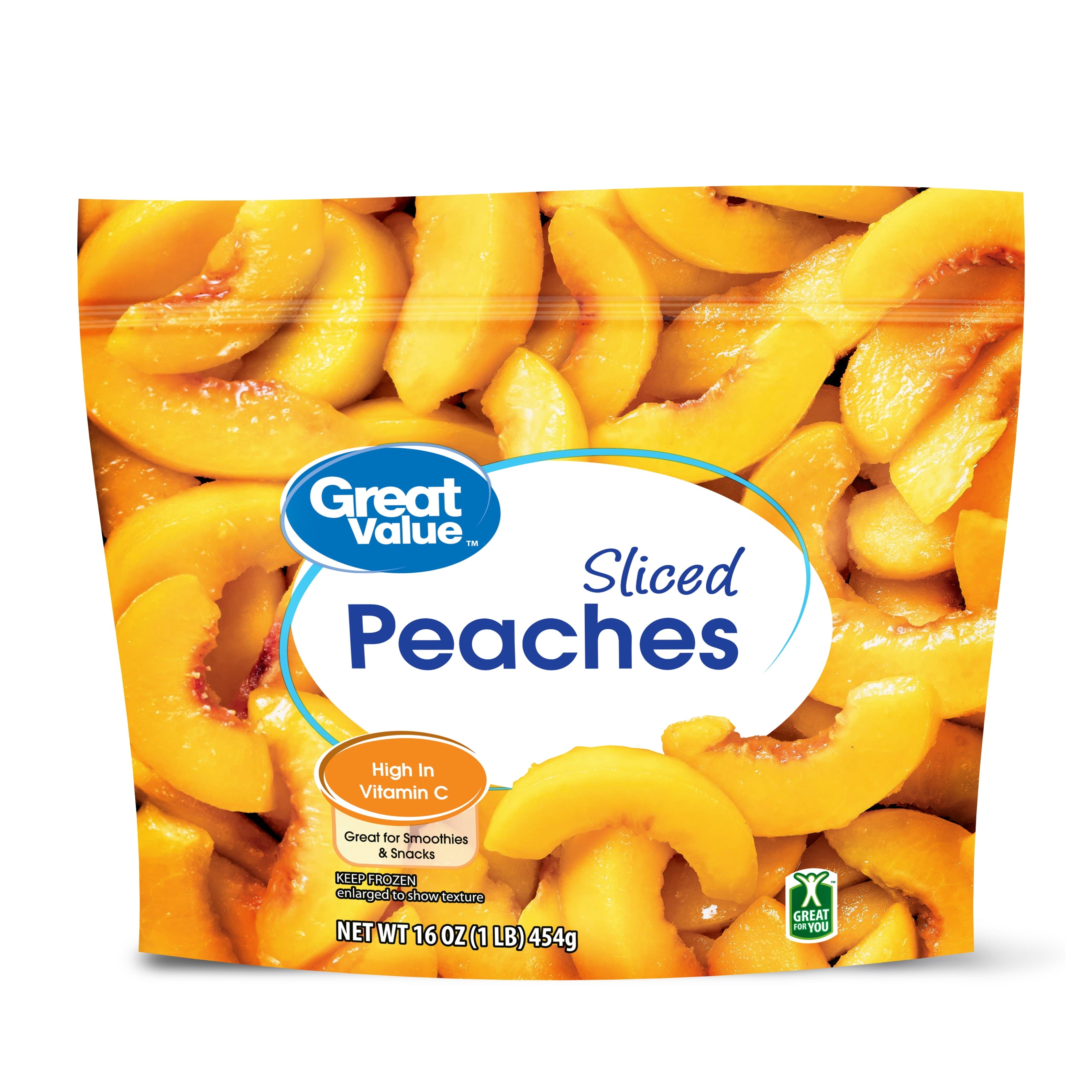 Great Value Frozen Sliced Peaches 16 Oz