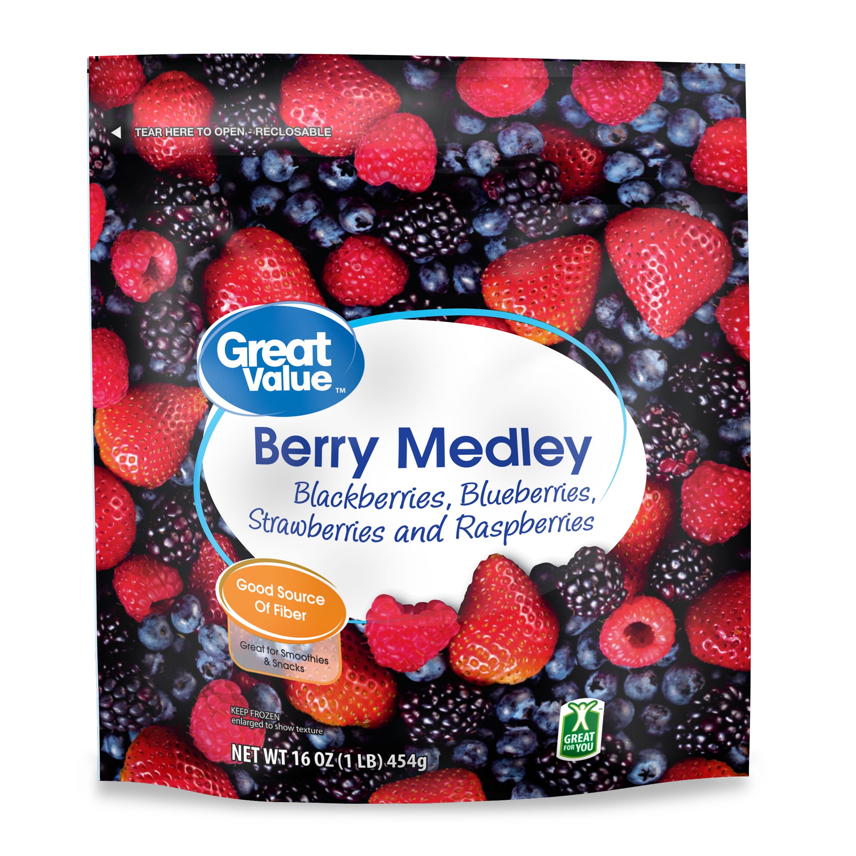 Great Value Whole Berry Medley Frozen 16 Oz