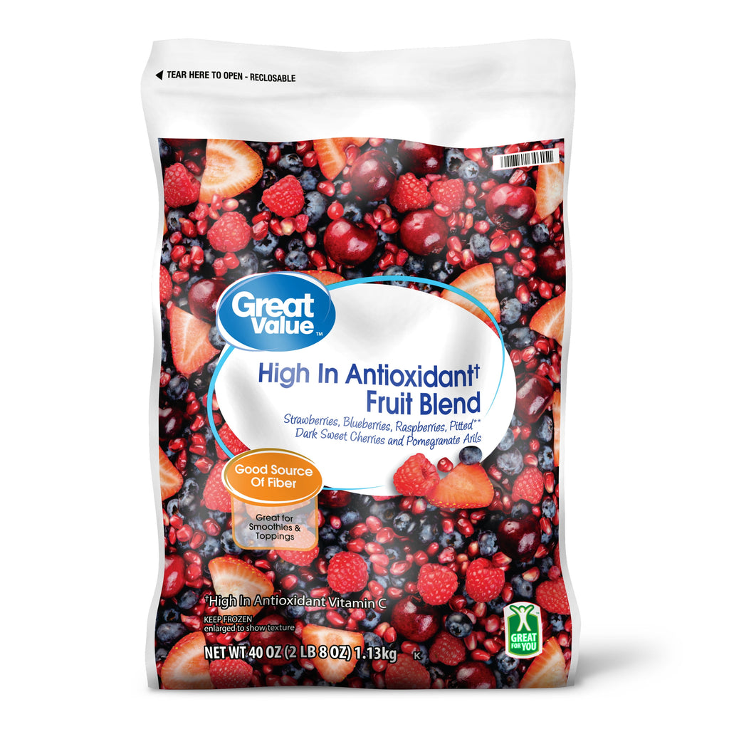 Great Value High In Antioxidant Blend Frozen Fruit 40 Oz