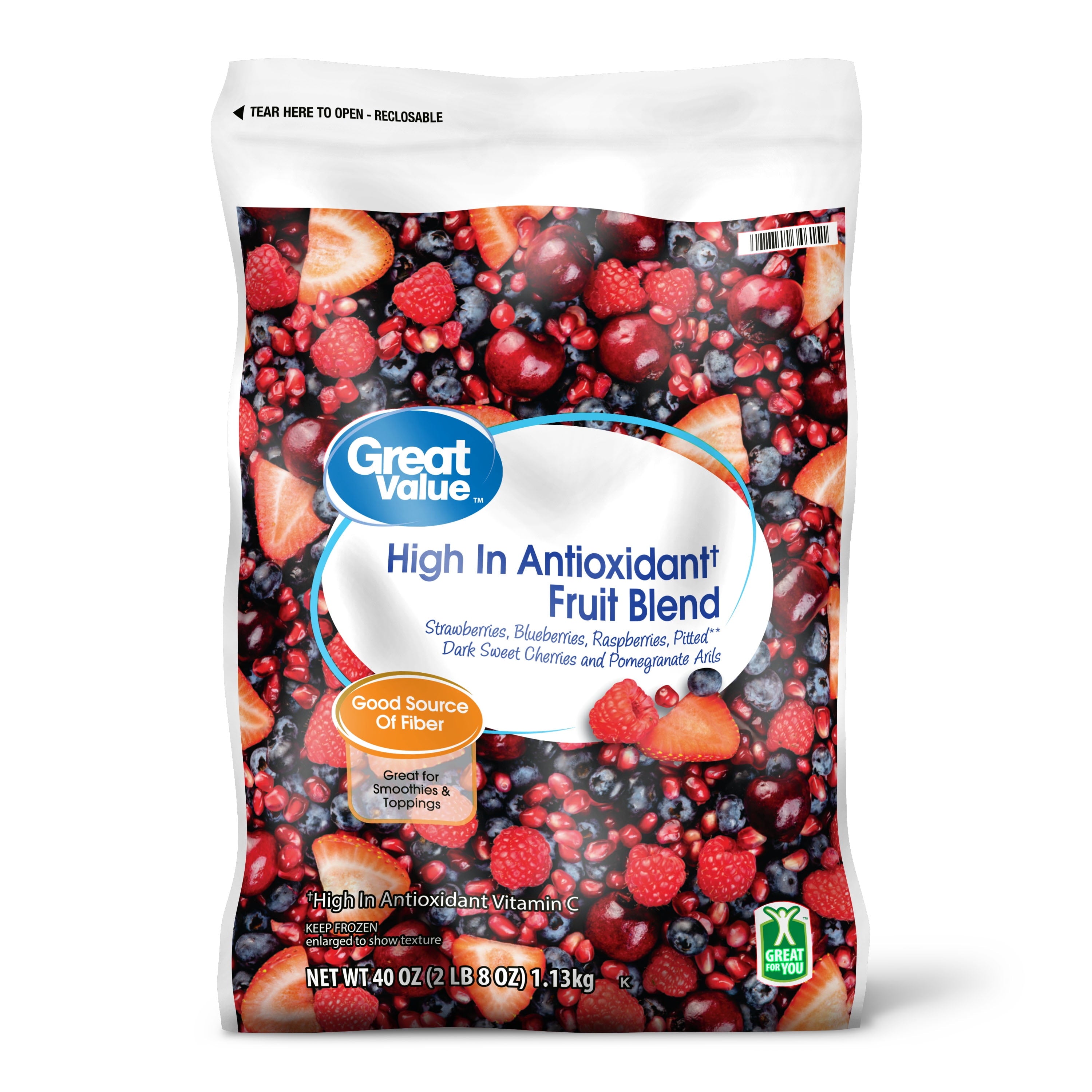 Great Value High In Antioxidant Blend Frozen Fruit 40 Oz