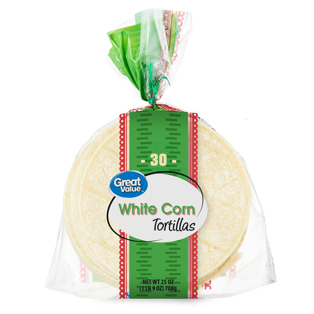 White Corn Tortillas 30 Count Great Value