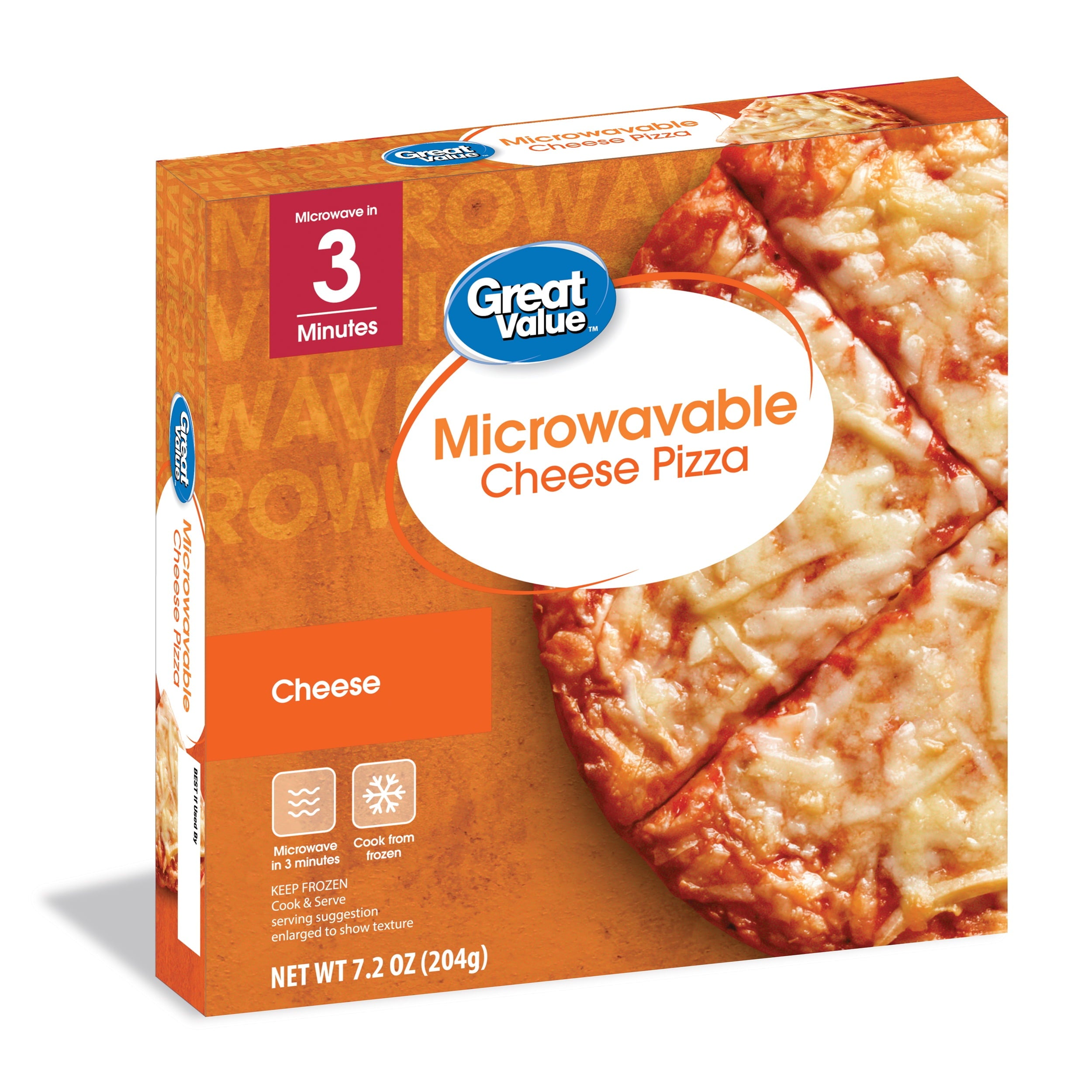 Great Value Thin Crust Cheese Pizza 7.2 Oz Frozen