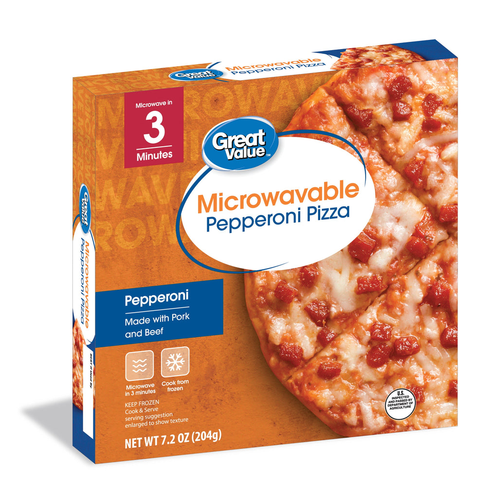 Great Value Thin Crust Pepperoni Frozen Pizza 7.2 Oz
