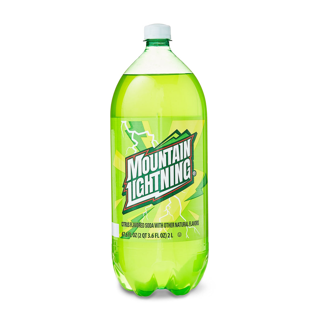 Great Value Mountain Lightning Citrus Flavored Soda Pop Bottle 2 L