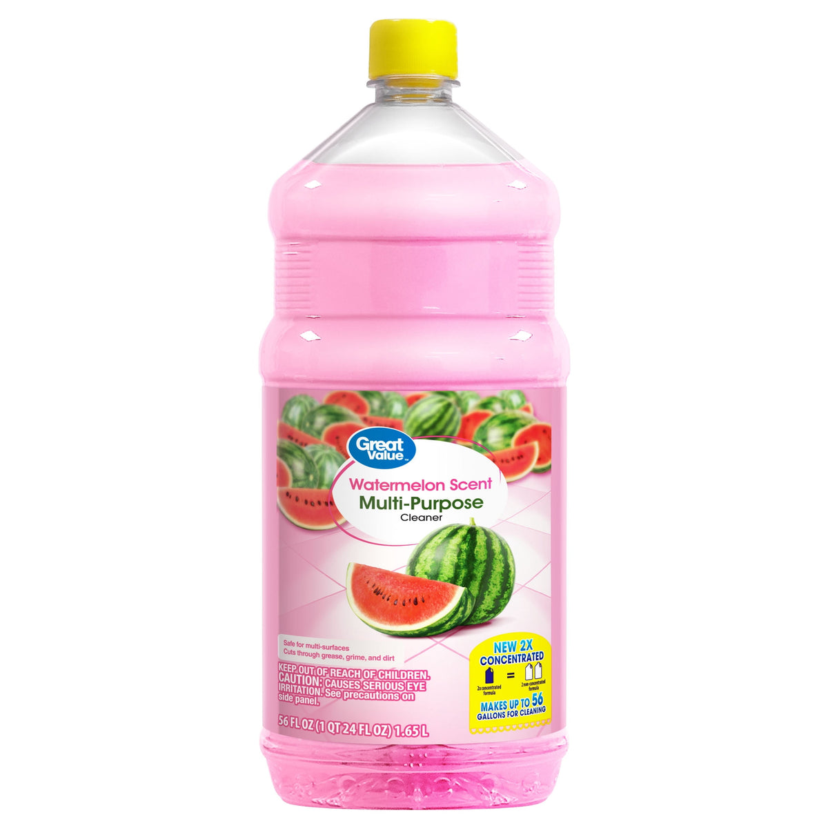 Great Value Multi-Purpose Cleaner & Floor Cleaner 2x Concentrated Watermelon 56 fl oz