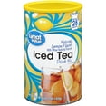 Great Value Natural Lemon Naturally Flavored Iced Tea Drink Mix 66.1 oz Canister