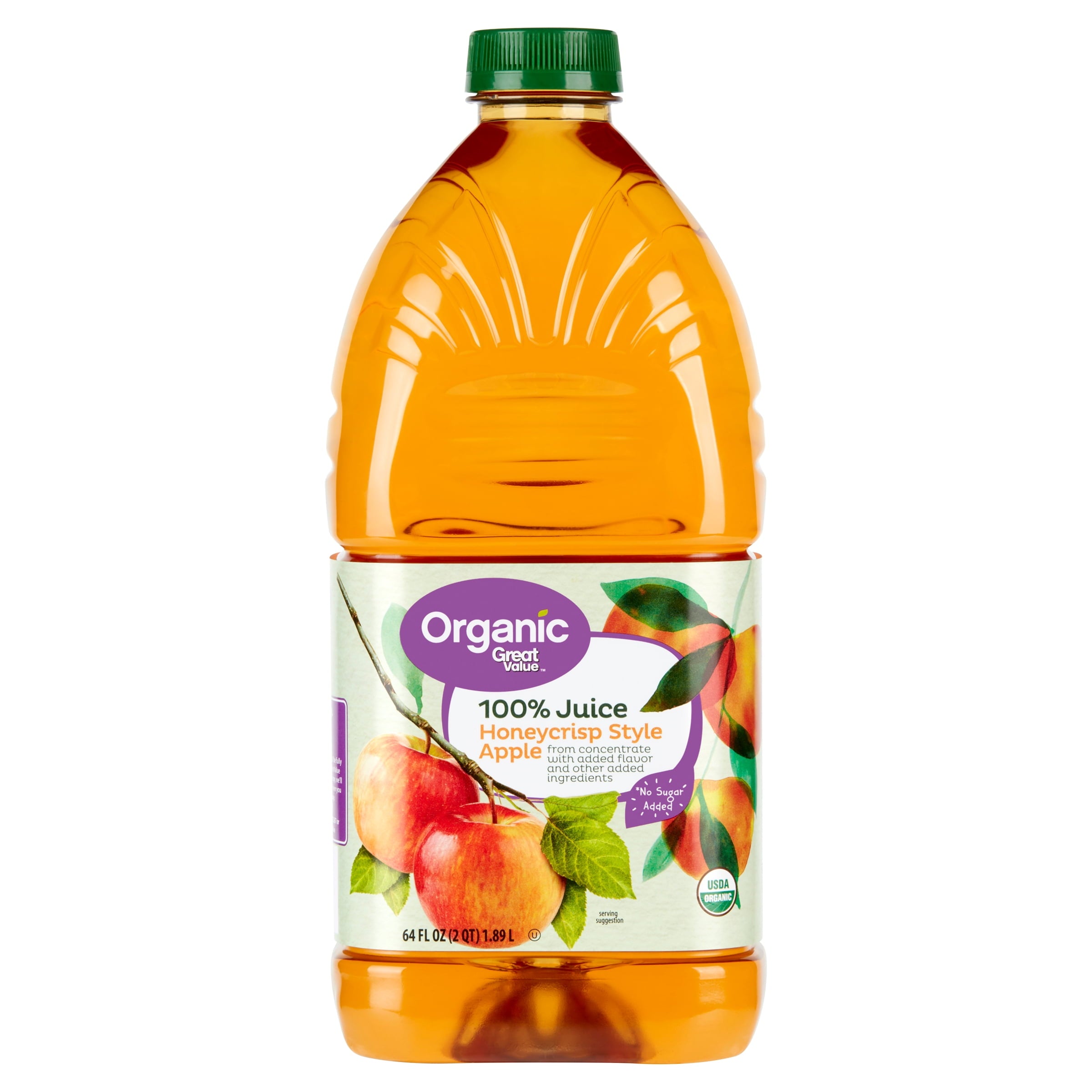 Great Value Organic Honeycrisp Style Apple Juice Pulp-Free 64 fl oz