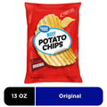 Great Value Original Wavy Potato Chips Party Size, 13 oz