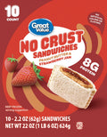Great Value Peanut Butter & Strawberry Jam No Crust Sandwiches Frozen 22 Oz 10 Count