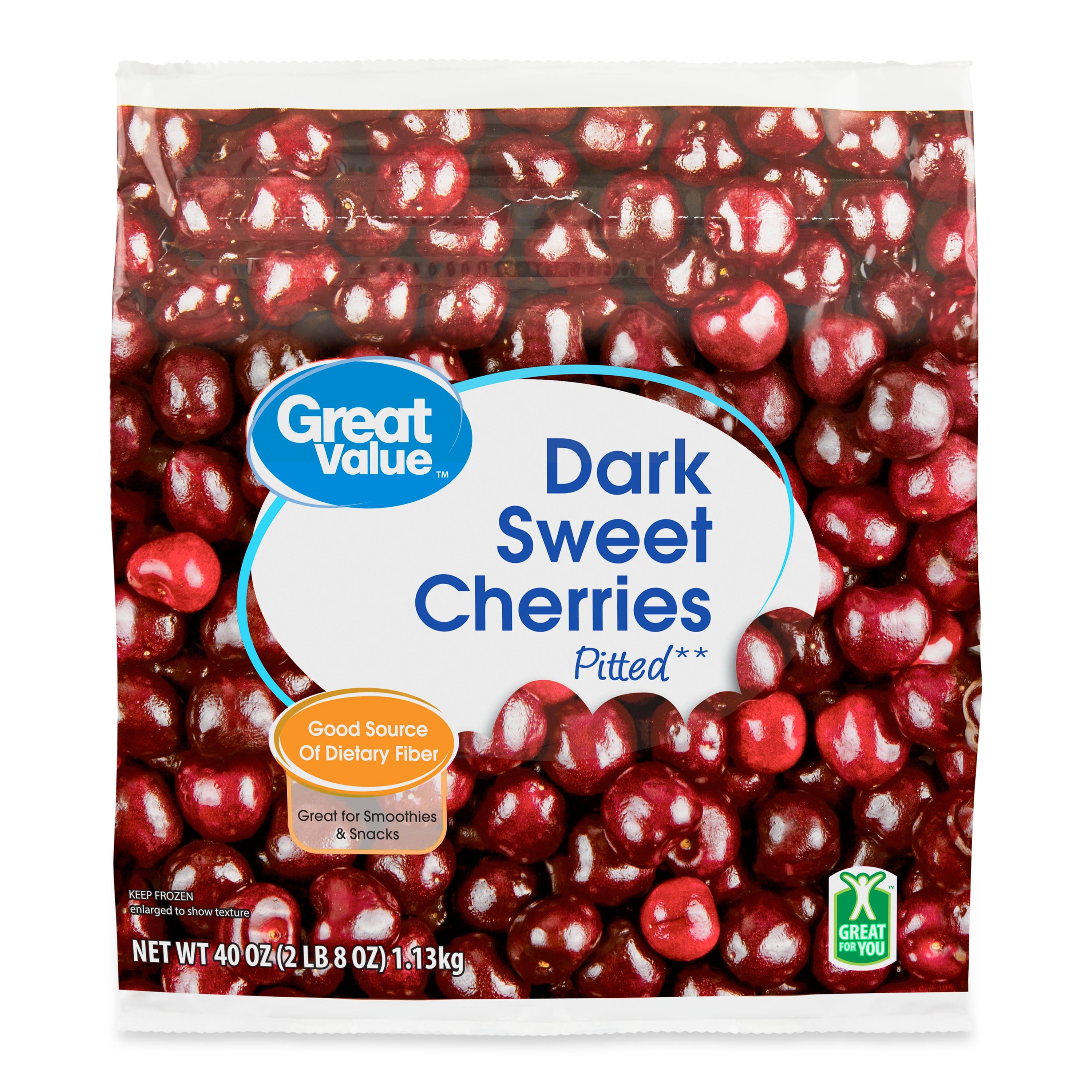 Great Value Pitted Dark Sweet Cherries Frozen 40 Oz