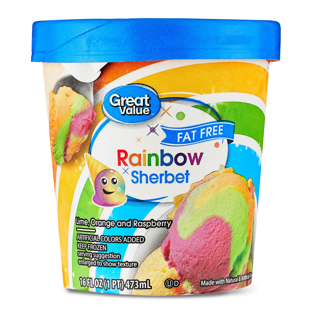 Great Value Rainbow Sherbet 16 Fl Oz