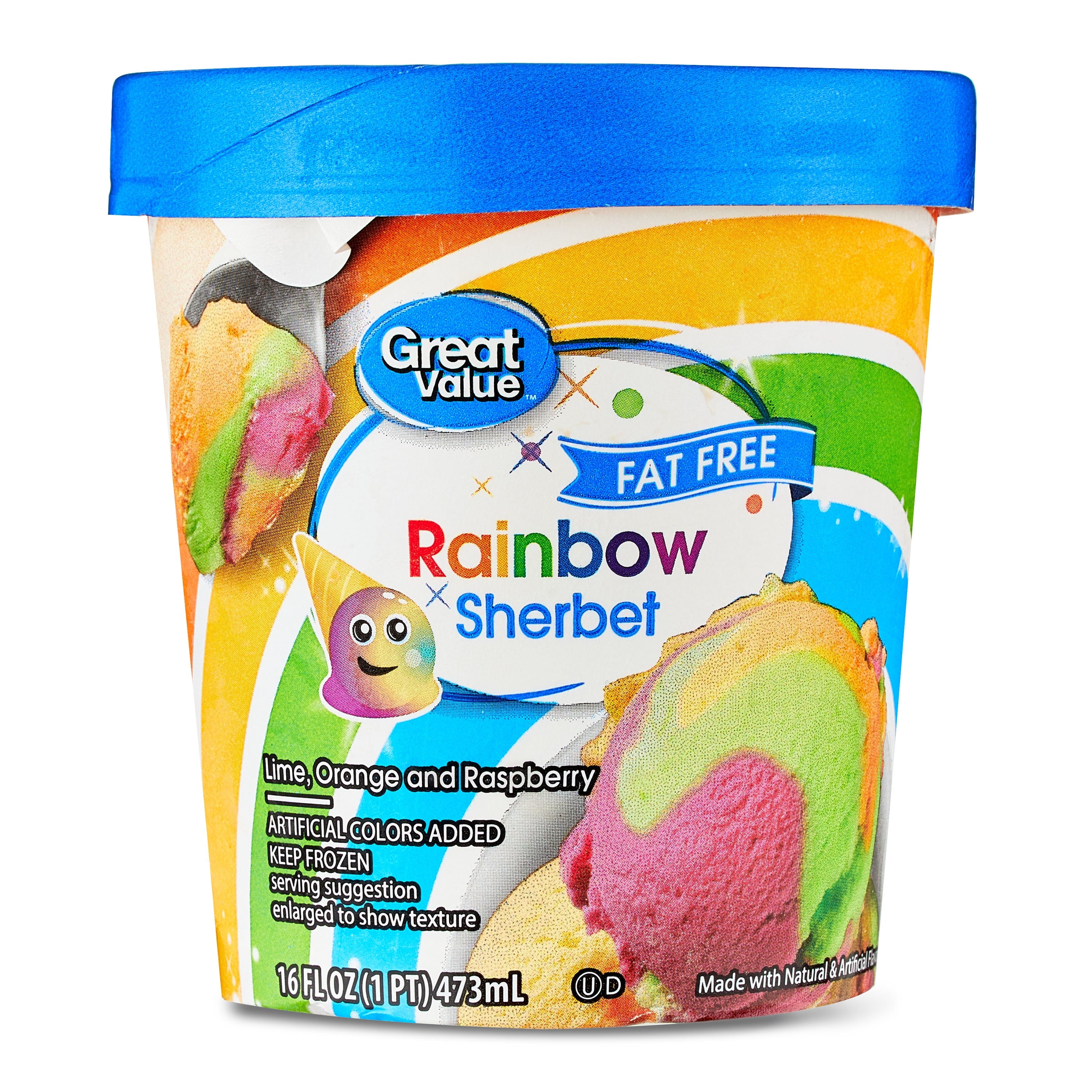 Great Value Rainbow Sherbet 16 Fl Oz