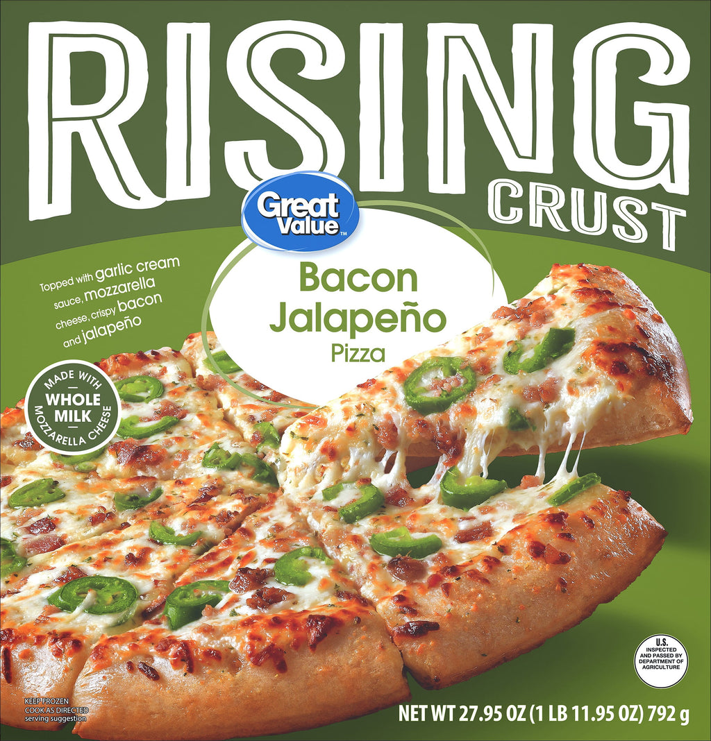 Great Value Rising Crust Bacon Jalapeno Frozen Pizza 27.95 Oz