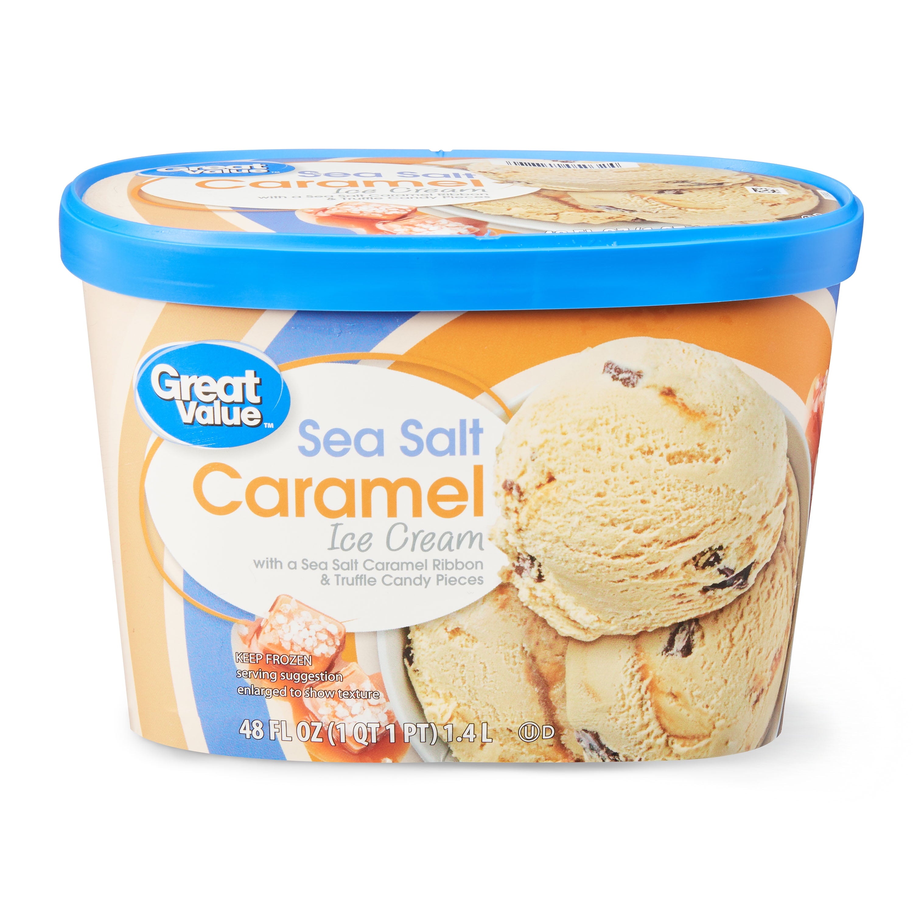 Great Value Sea Salt Caramel Ice Cream 48 Fl Oz