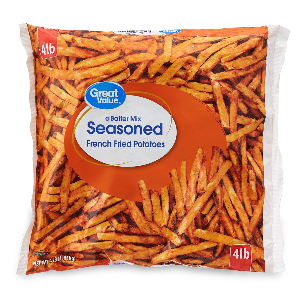 Great Value Seasoned French Fried Potatoes Frozen 64 Oz