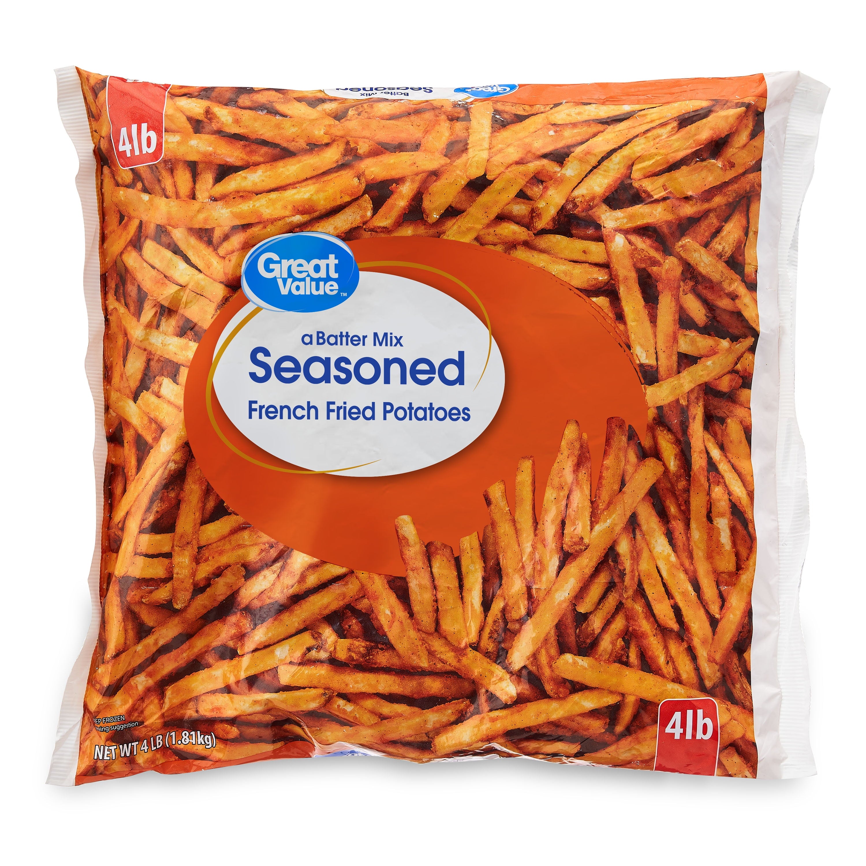 Great Value Seasoned French Fried Potatoes Frozen 64 Oz