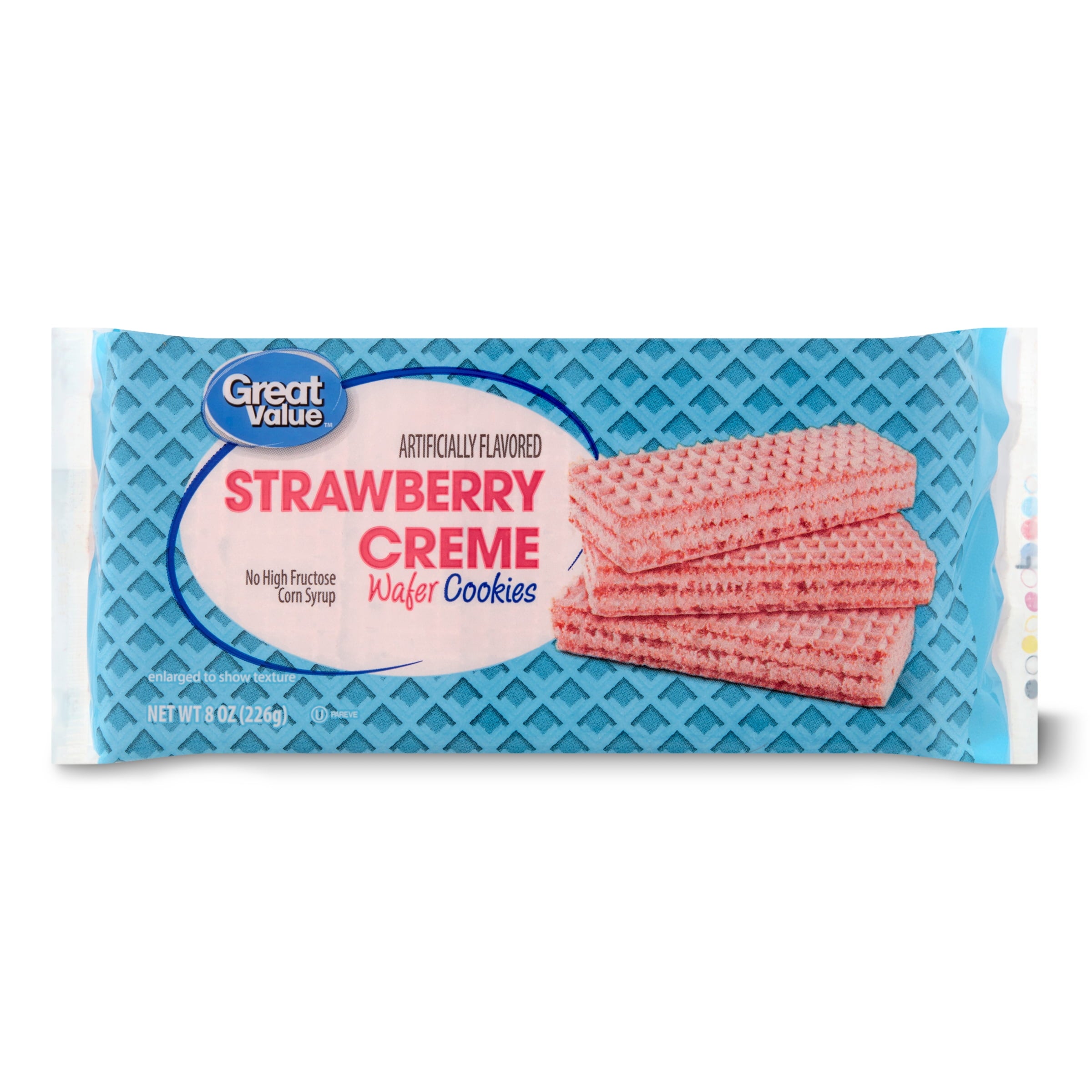 Strawberry Creme Wafer Cookies 8 Oz 1 Count Great Value