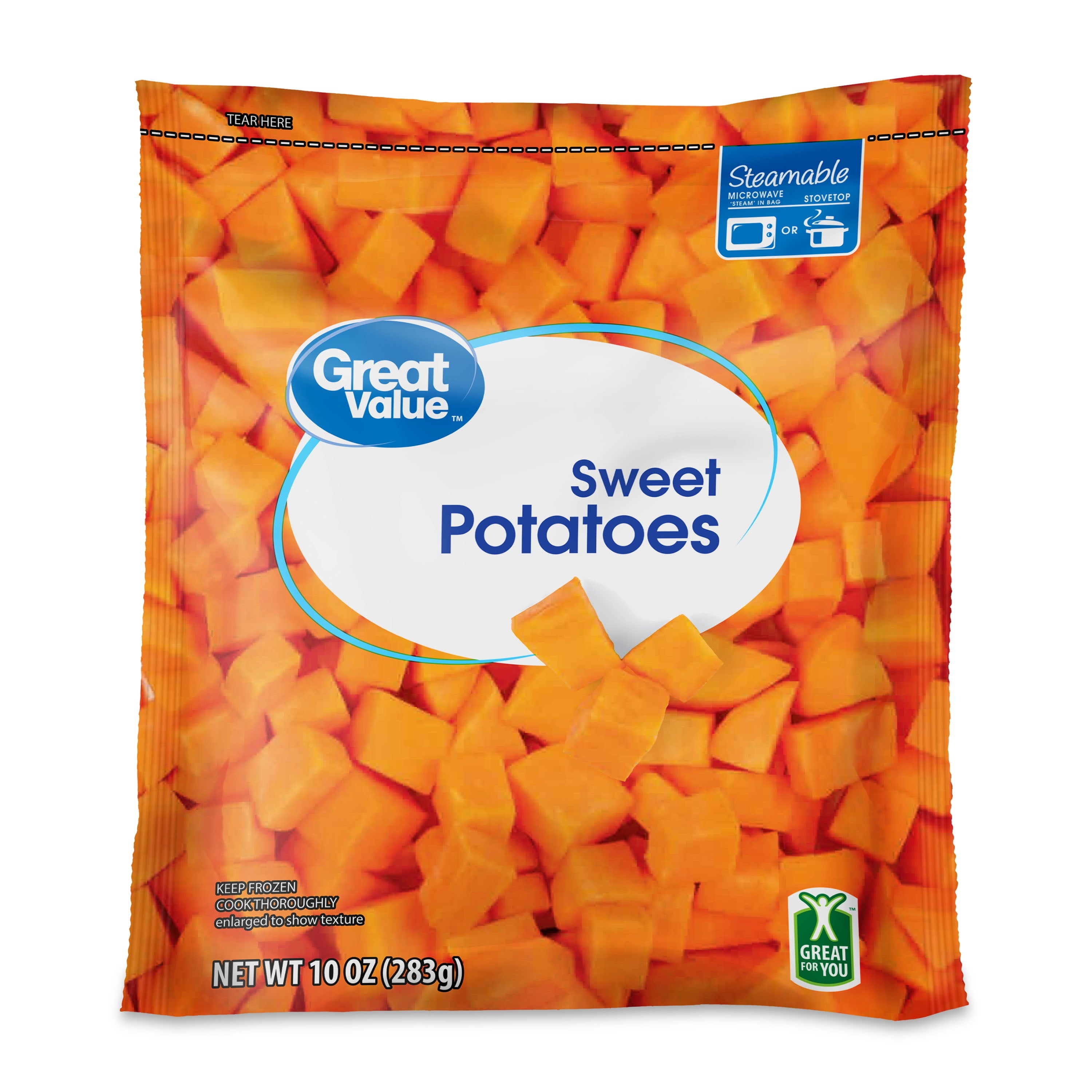 Great Value Diced Sweet Potatoes 10 Oz Frozen