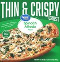Great Value Thin and Crispy Crust Spinach Alfredo Frozen Pizza 17.45 Oz