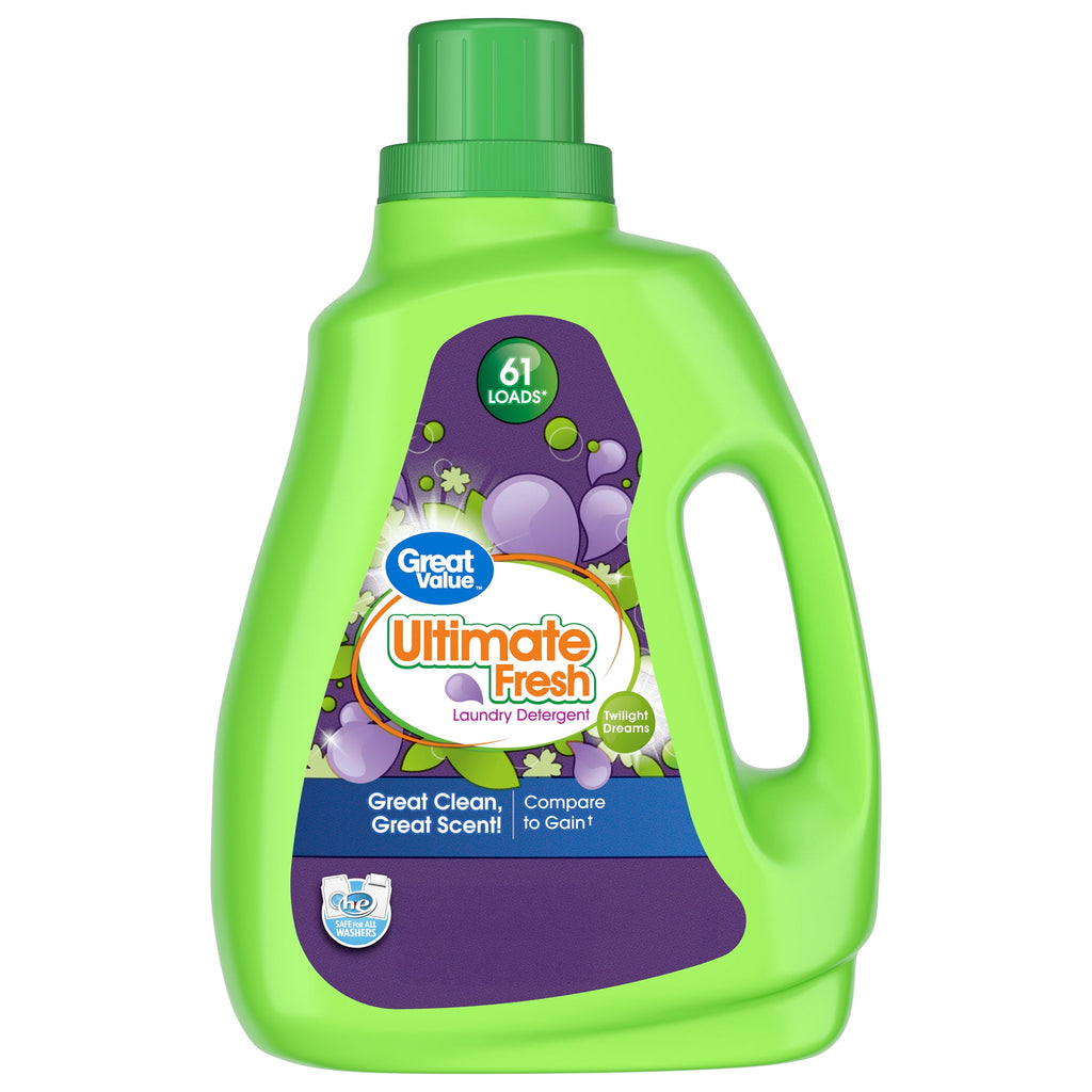 Great Value Ultimate Fresh Liquid Laundry Detergent Twilight Dreams 88 fl oz 61 Loads