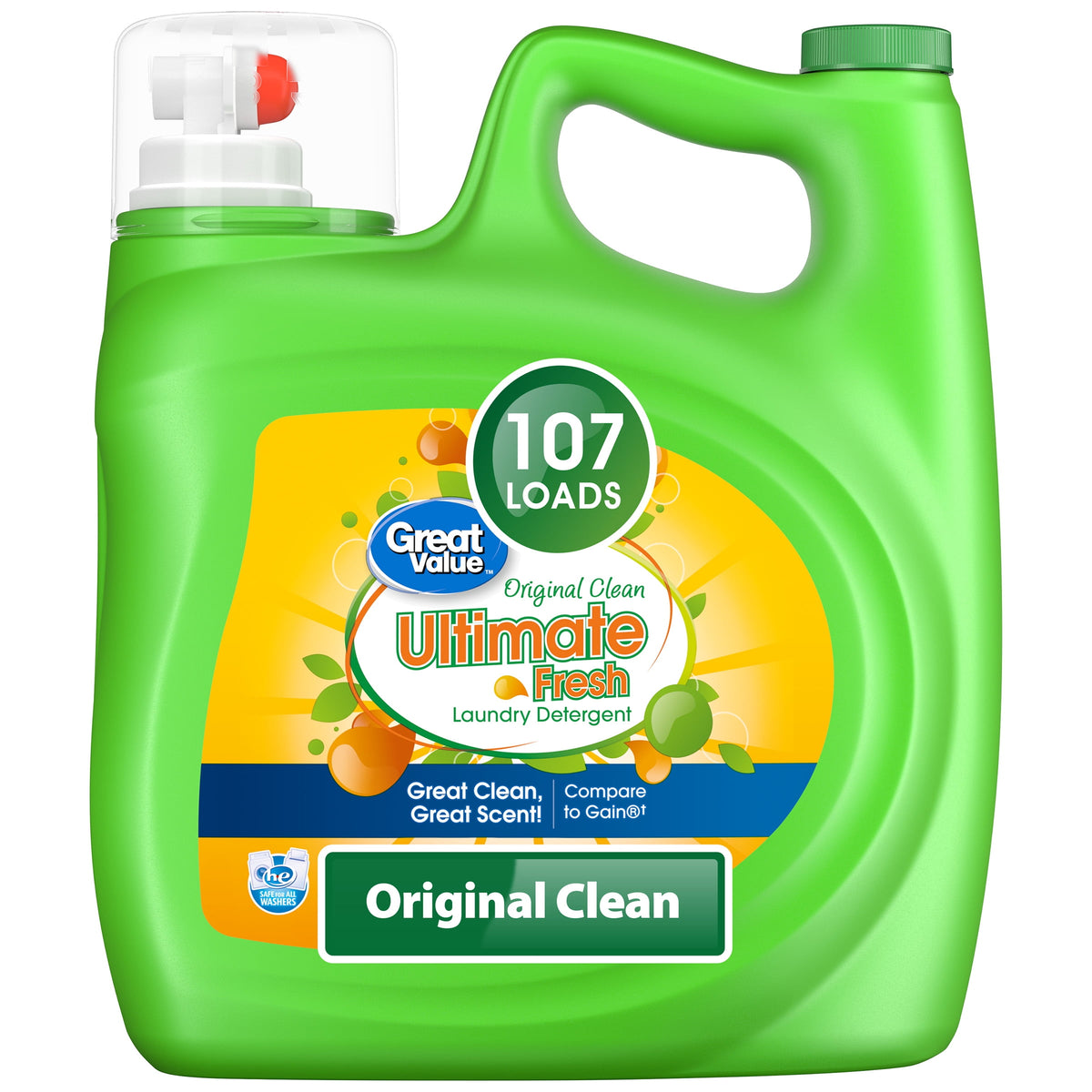 Great Value Ultimate Fresh Liquid Laundry Detergent Original Clean 154 fl oz 107 Loads