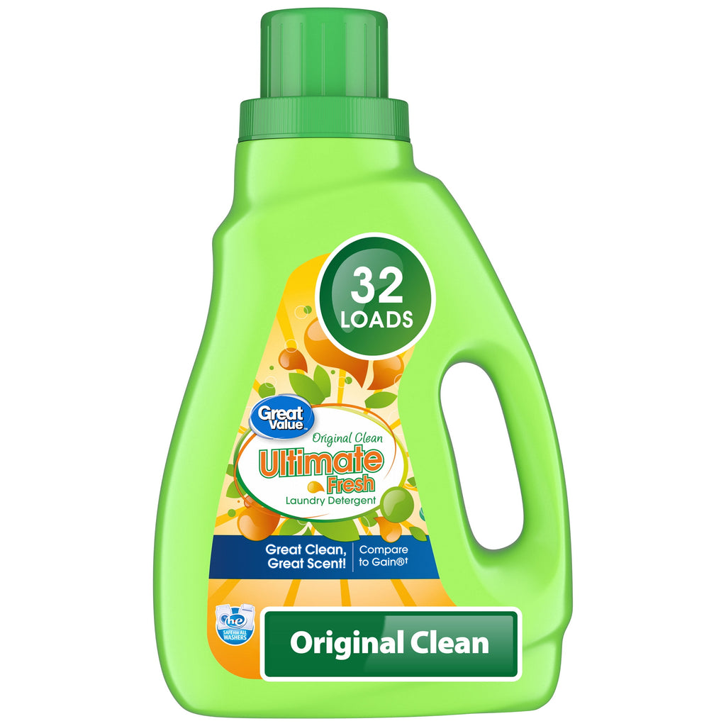 Great Value Ultimate Fresh Liquid Laundry Detergent Original Clean 46 fl oz 32 Loads
