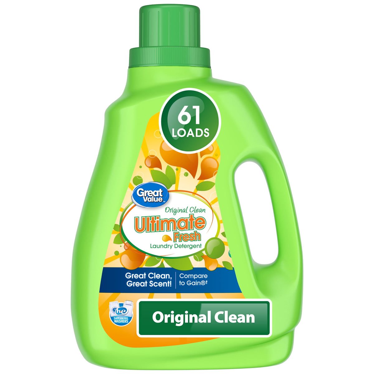 Great Value Ultimate Fresh Liquid Laundry Detergent Original Clean 88 fl oz 61 Loads