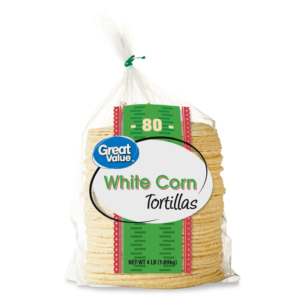 White Corn Tortillas 66.67 Oz 80 Count Great Value