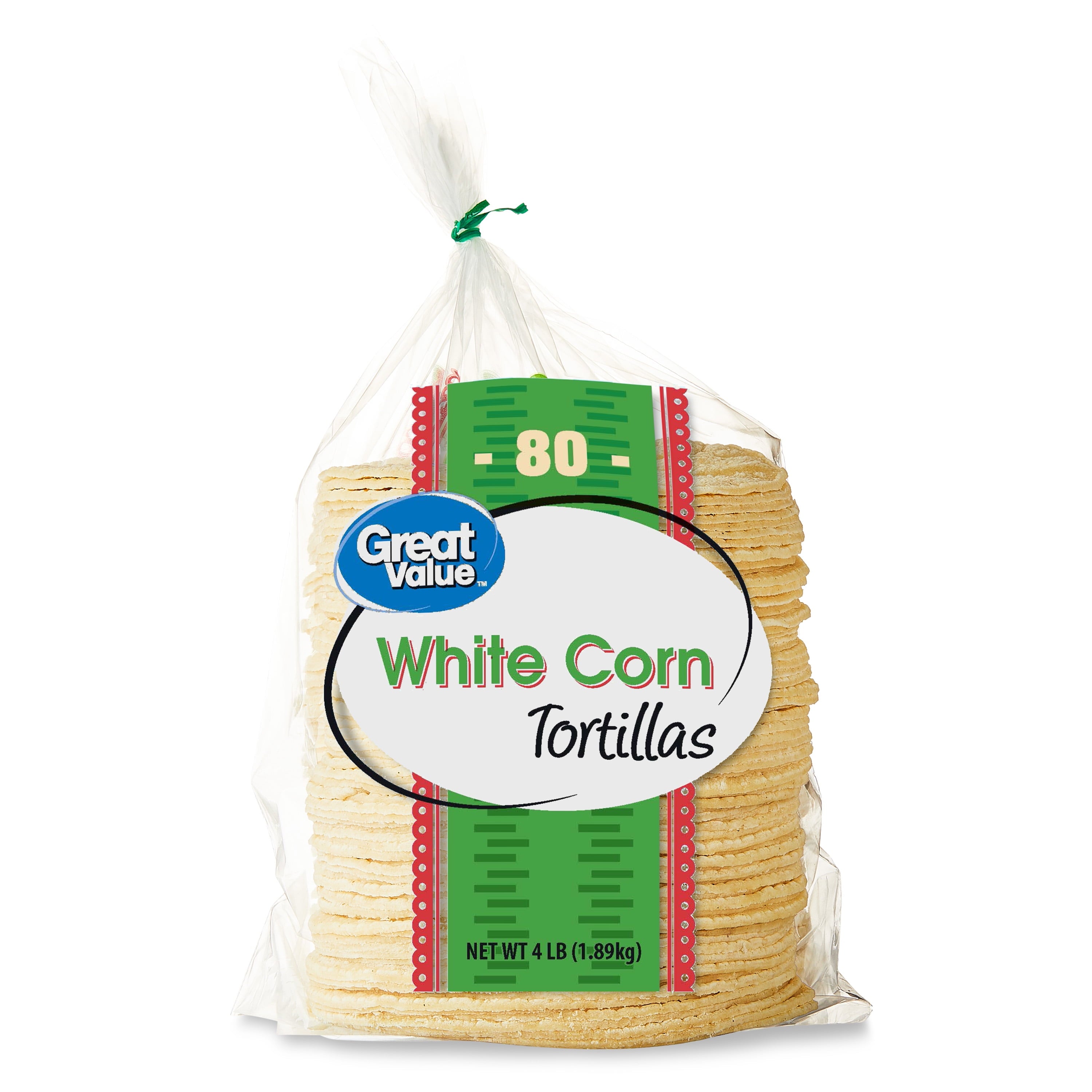 White Corn Tortillas 66.67 Oz 80 Count Great Value
