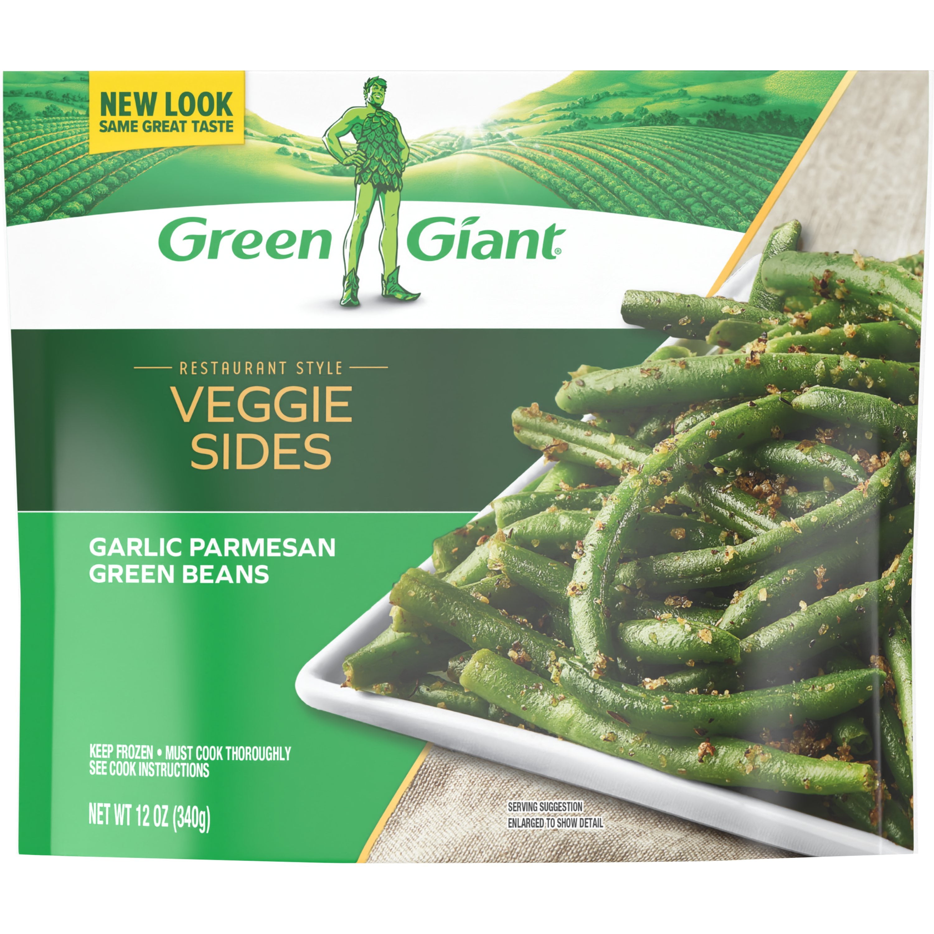 Green Giant Restaurant Style Garlic Parmesan Green Beans Frozen 12 Oz