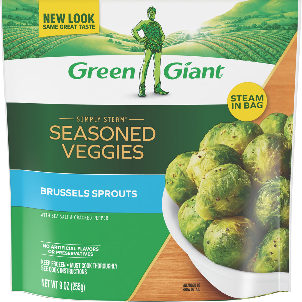 Green Giant Simply Steam Brussels Sprouts Salt & Pepper Frozen 9 Oz