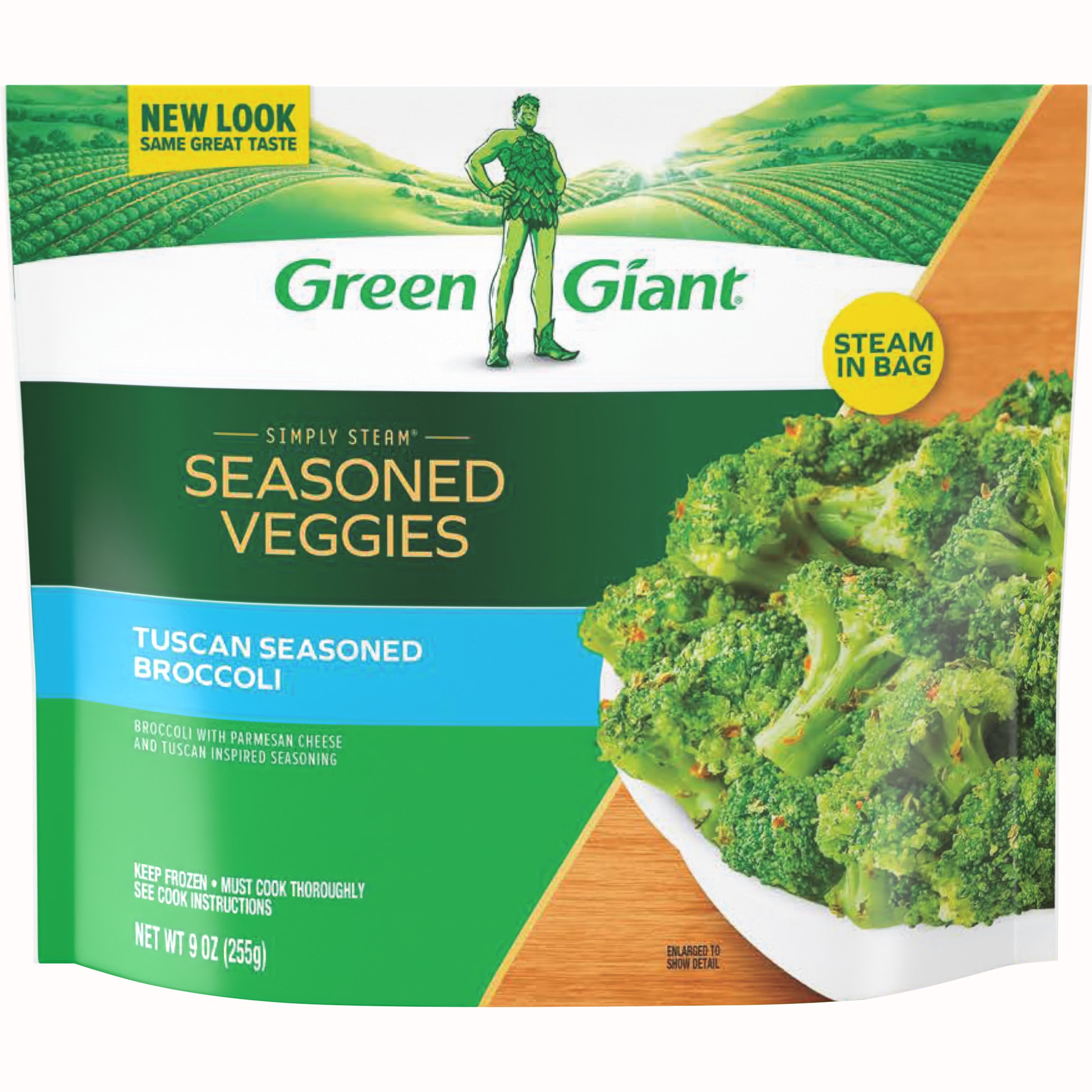 Green Giant Simply Steam Tuscan Seasoned Broccoli Frozen 9 Oz