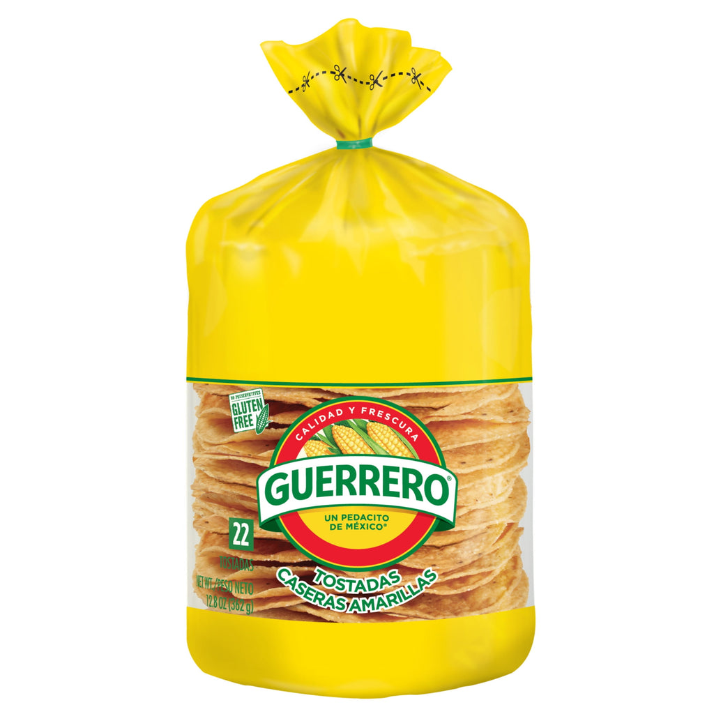 Yellow Tostadas Caseras 12.8 Oz 22 Count Guerrero