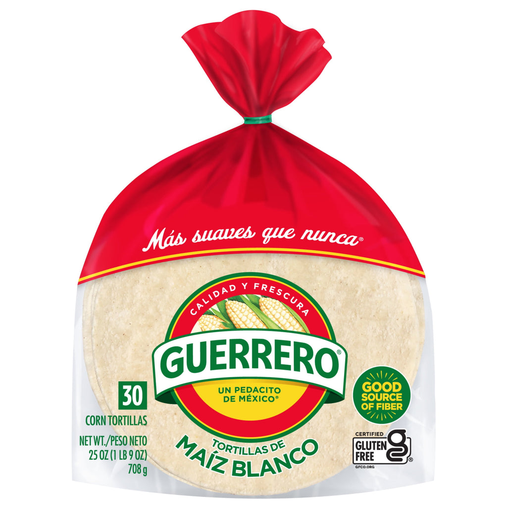 White Corn Tortillas 30 Count Guerrero