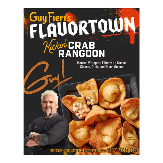 Guy Fieri’s Flavortown Kickin’ Crab Rangoon, 7 oz Box (Frozen)
