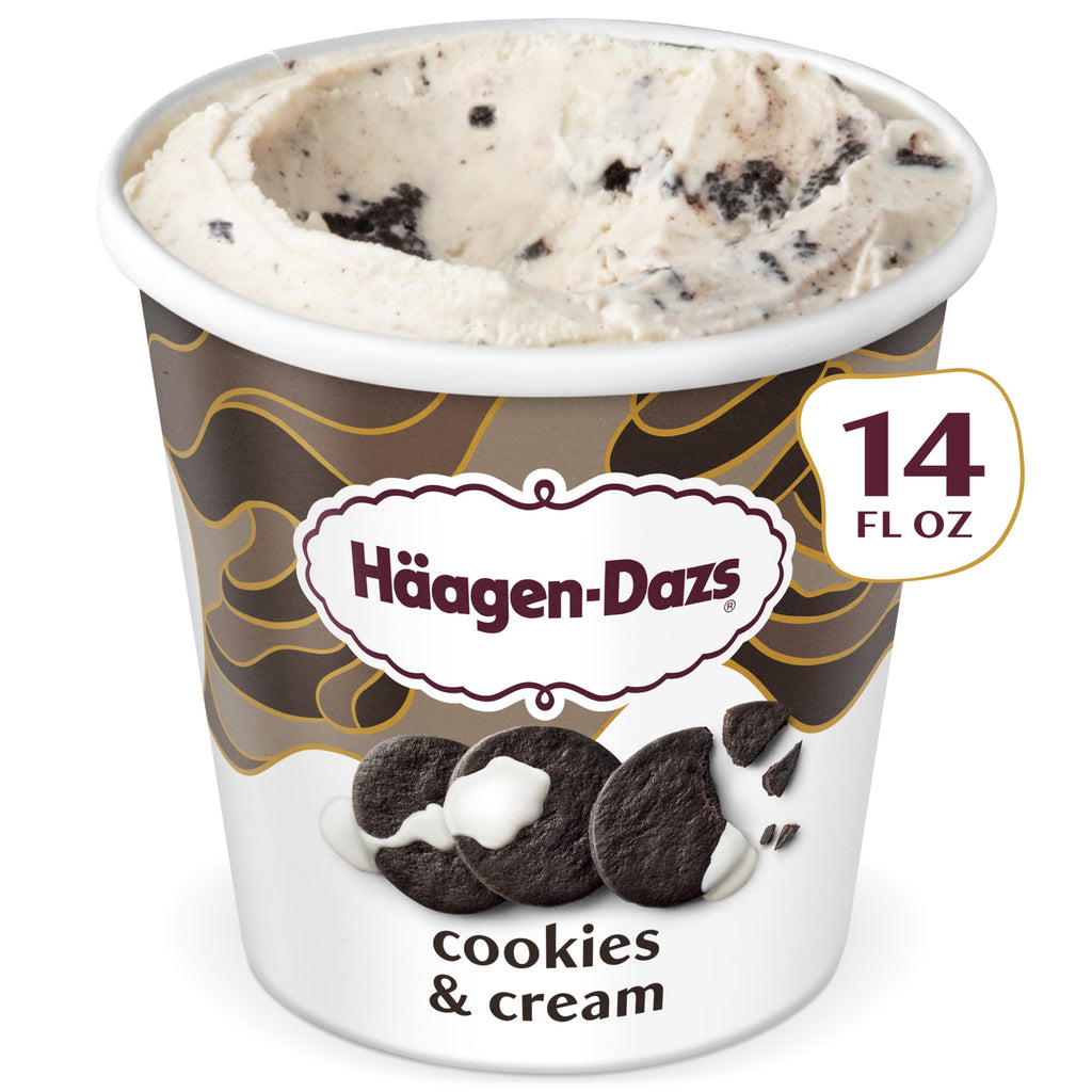 Häagen-Dazs Cookies & Cream Ice Cream 14 Oz Tub