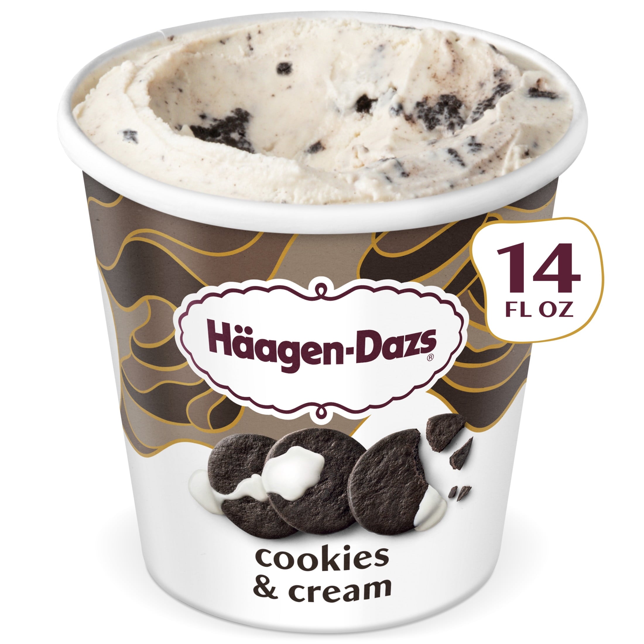 Häagen-Dazs Cookies & Cream Ice Cream 14 Oz Tub