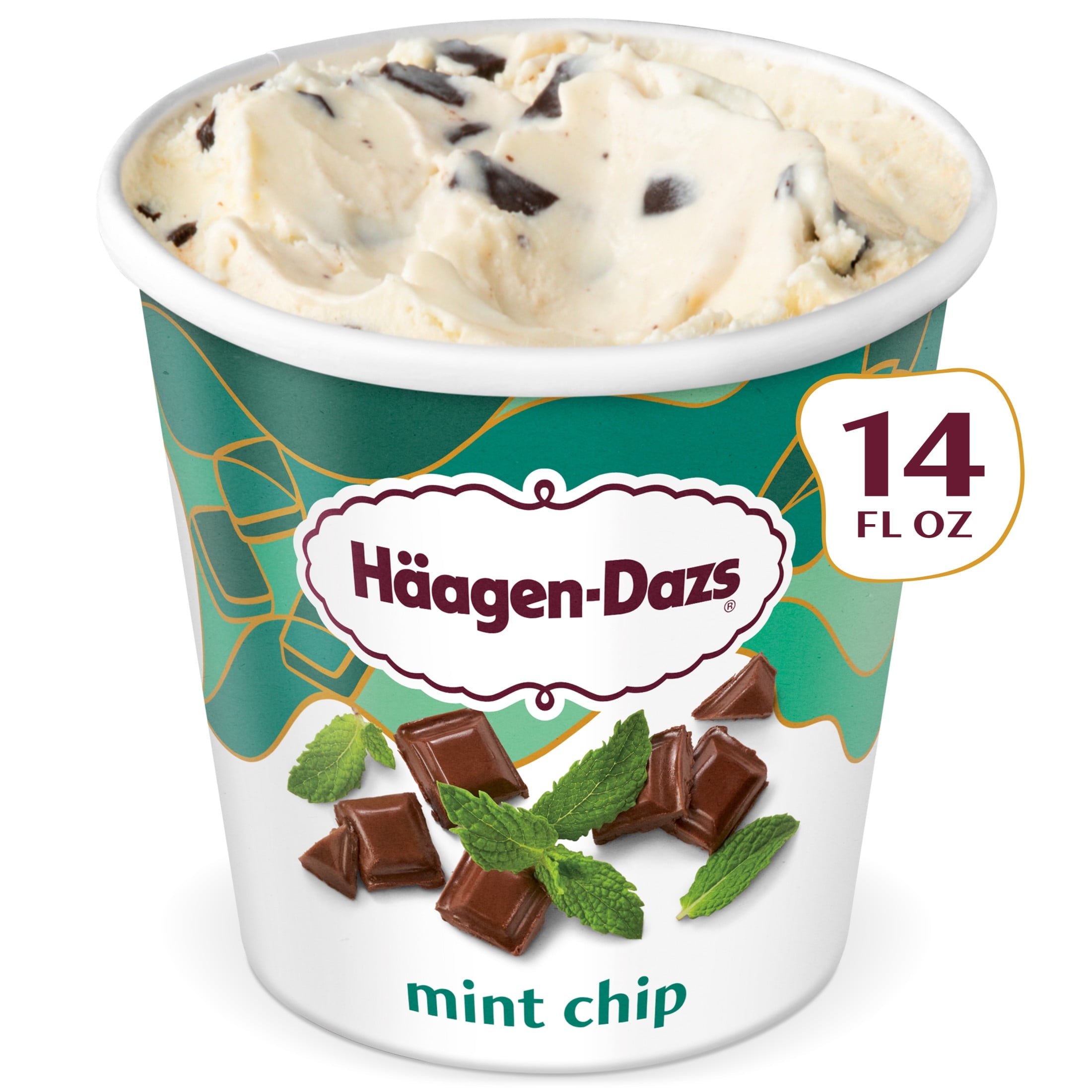 Haagen Dazs Mint Chip Ice Cream 14 Fl Oz Tub