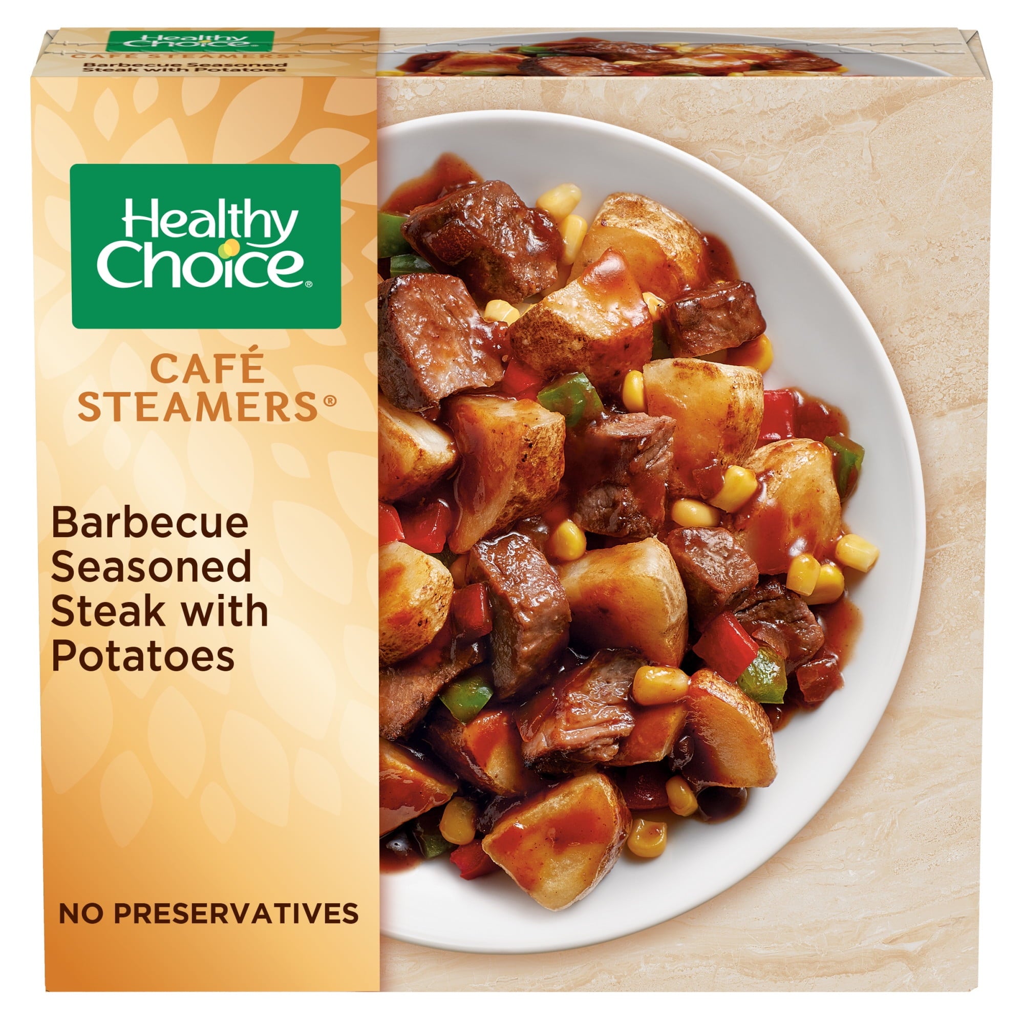 Healthy Choice Cafe Steamers Barbecue Seasoned Steak Frozen Meal 9.5 Oz