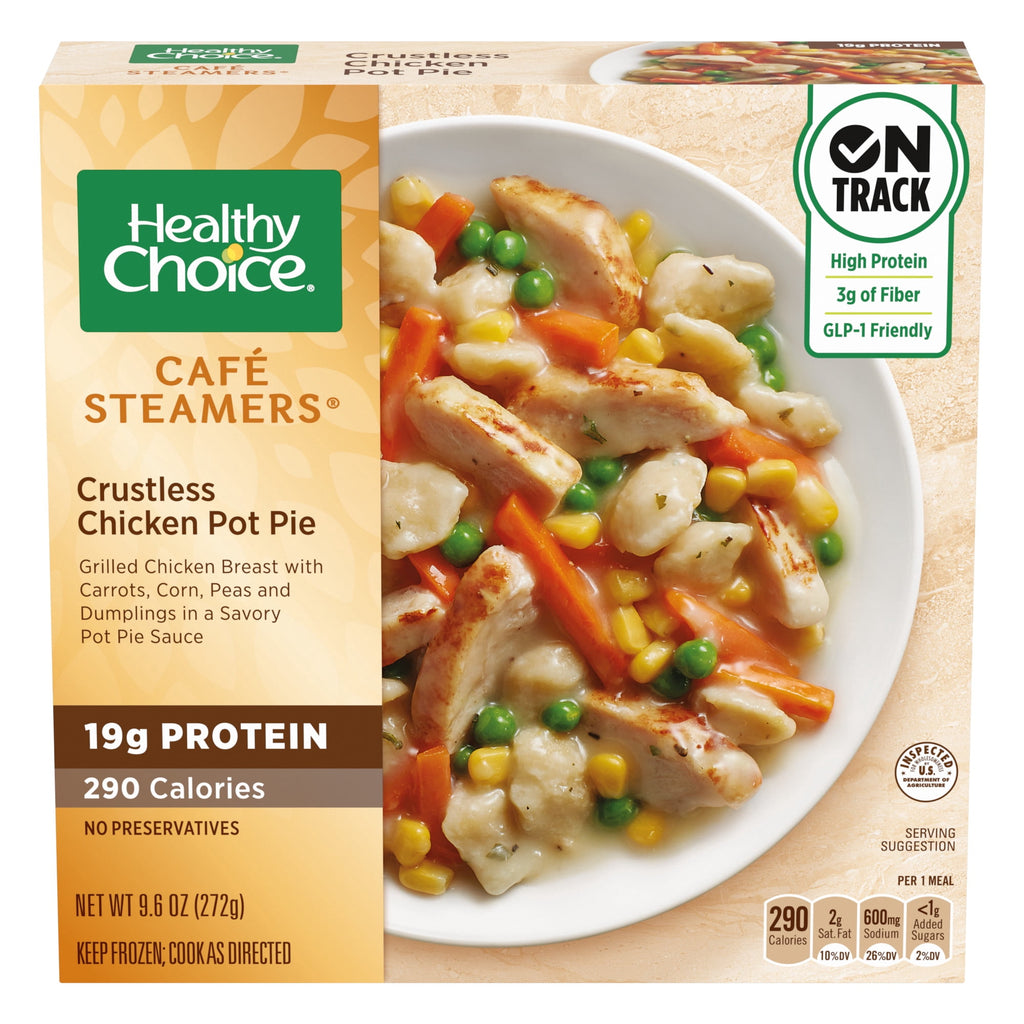 Healthy Choice Cafe Steamers Crustless Chicken Pot Pie Frozen Meal 9.6 Oz