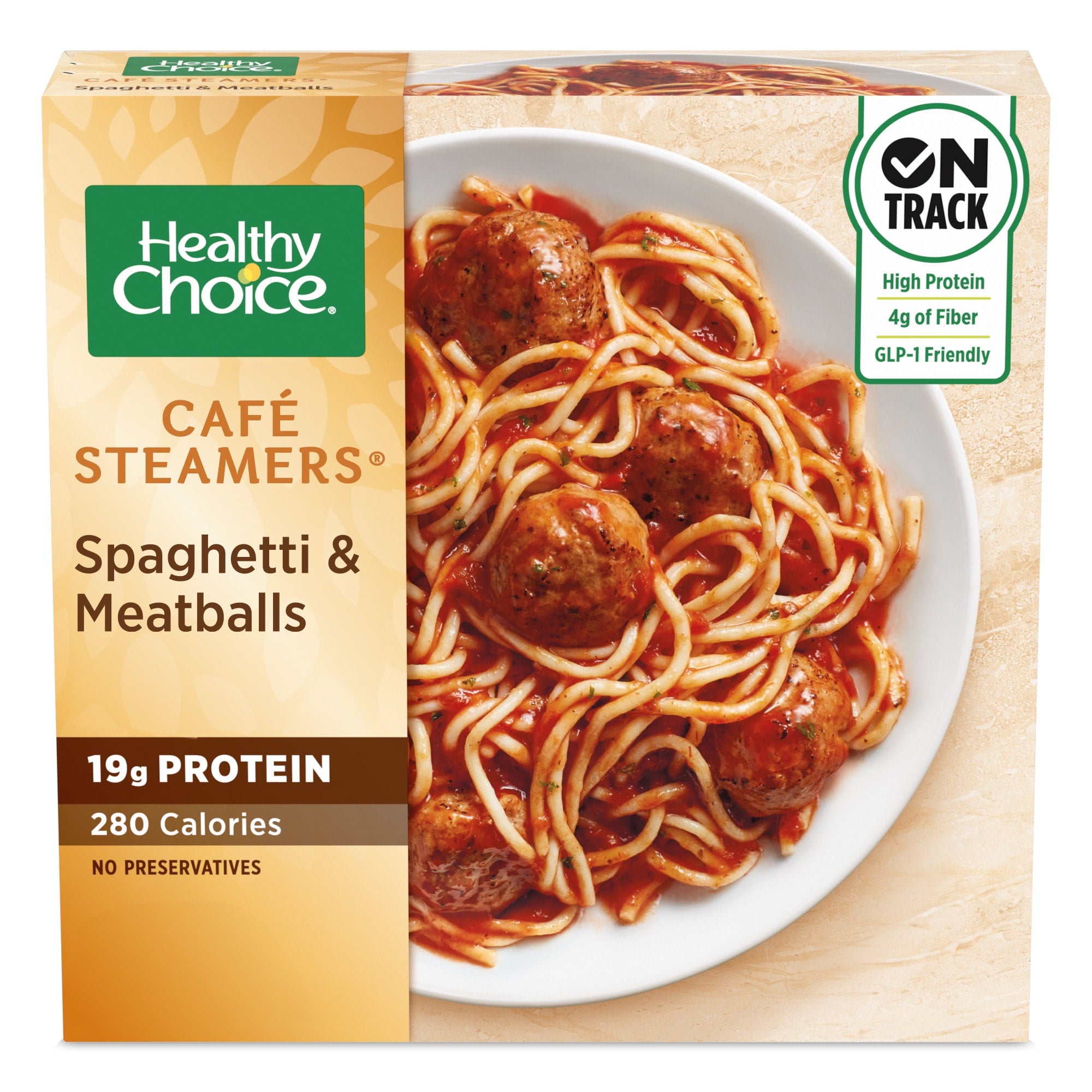 Healthy Choice Cafe Steamers Spaghetti And Meatballs Frozen Meal 9.5 Oz