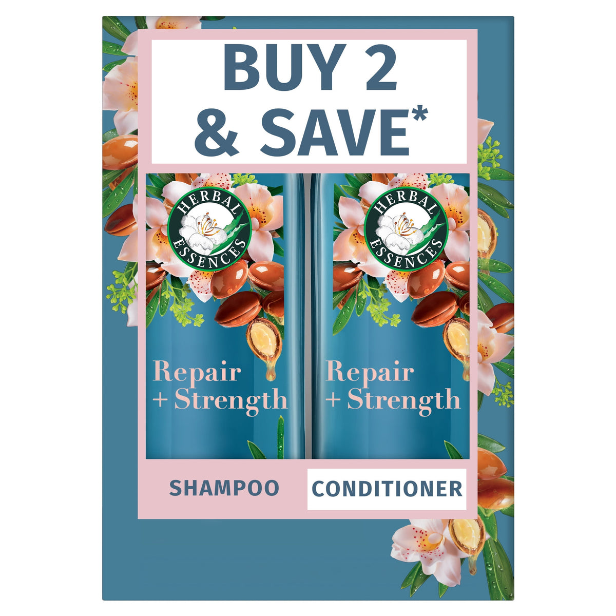 Herbal Essences Argan Repair Shampoo & Conditioner Set 13.5 fl oz Each