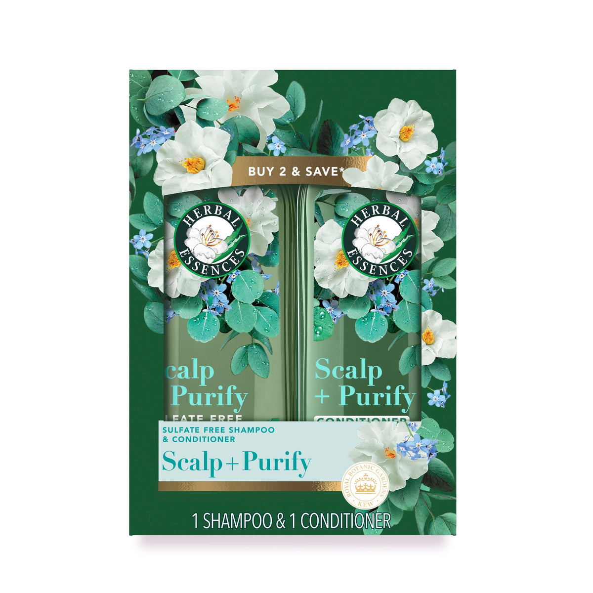 Herbal Essences Scalp + Purify Eucalyptus Shampoo and Conditioner Dual Pack 13.5 fl oz Each
