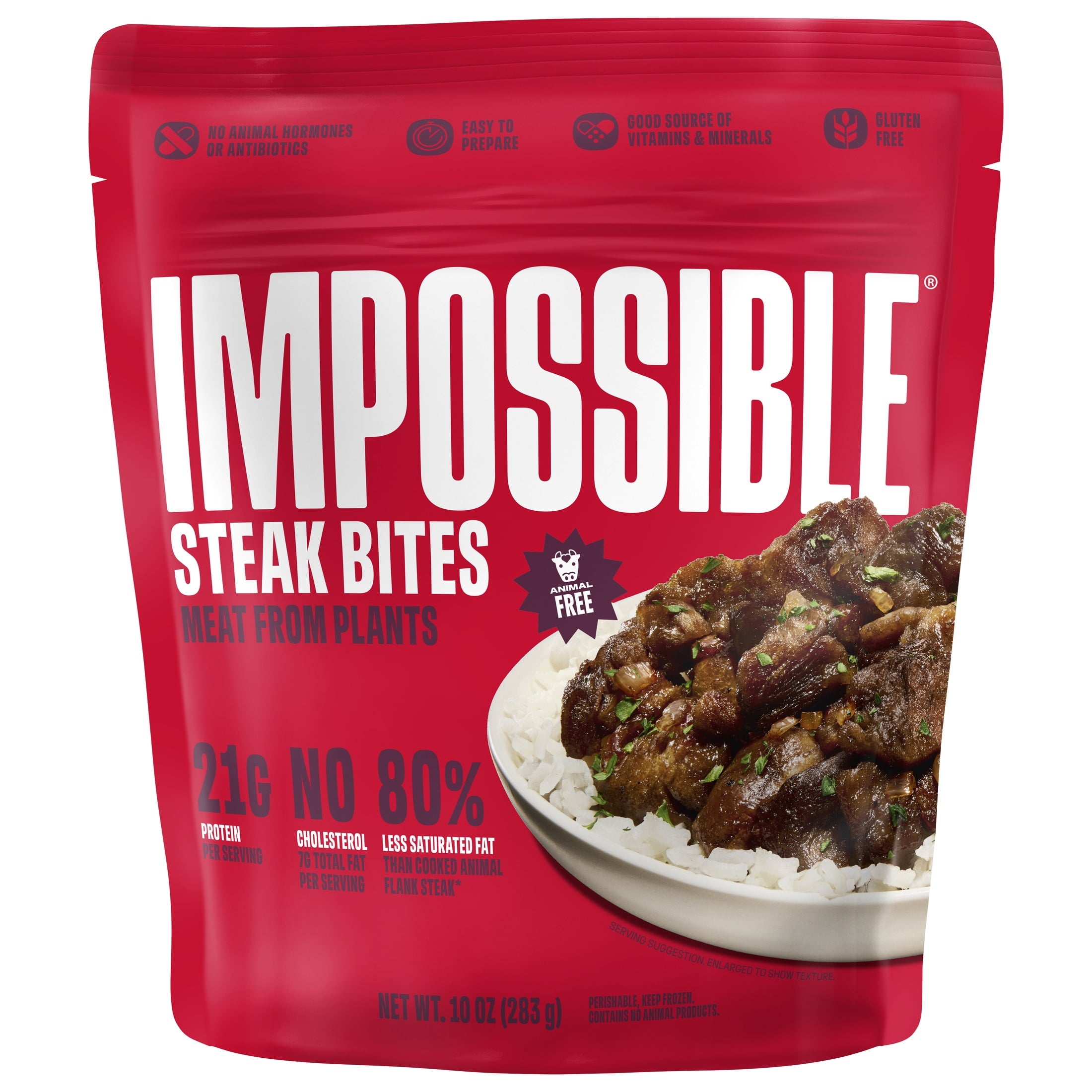 Impossible Steak Bites Plant Based Frozen Fully Cooked 10 Oz