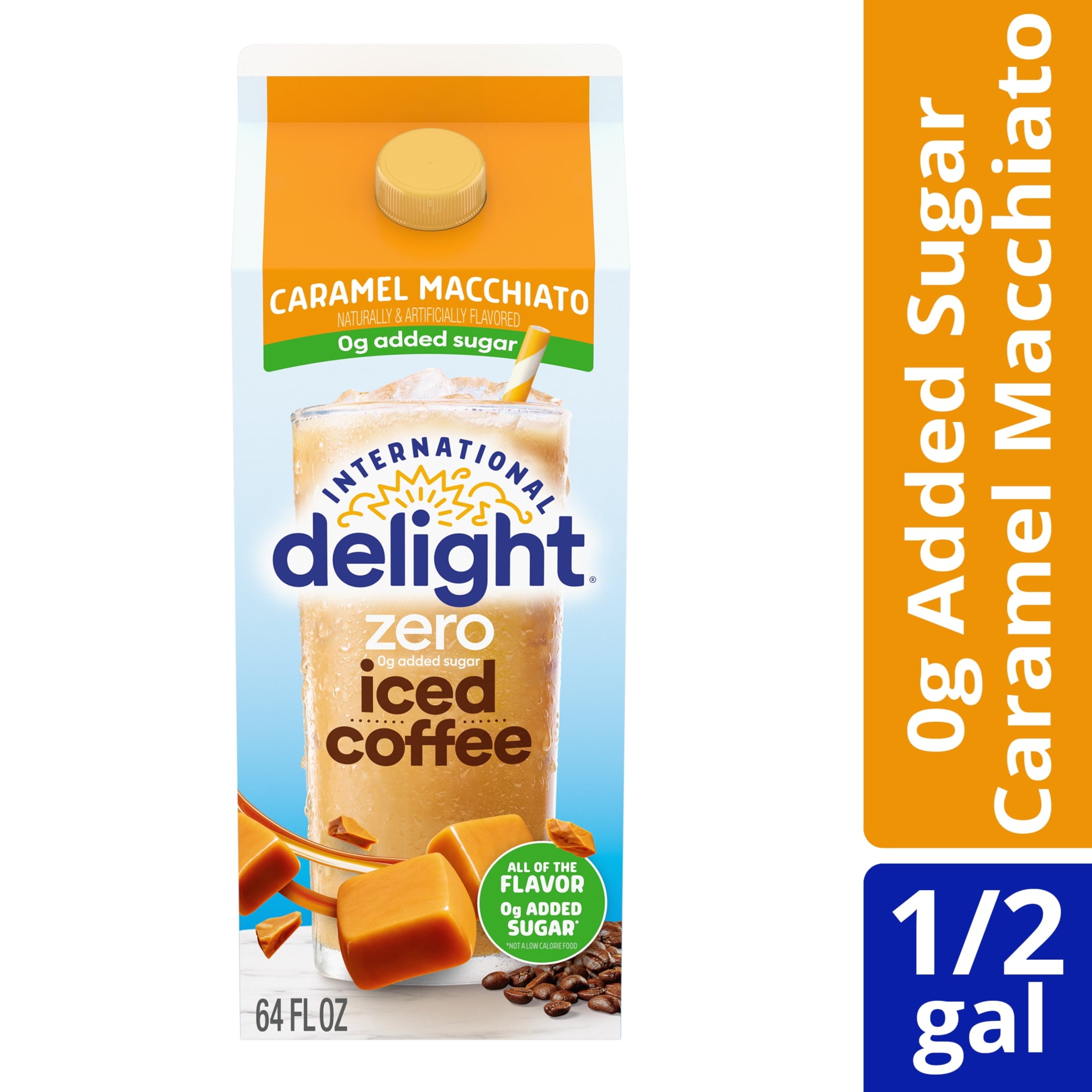 International Delight Zero Caramel Macchiato 0g Added Sugar Iced Coffee 64 fl oz Carton