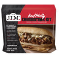 J.T.M. Beef Philly Cheese Steak Kit Frozen 36 Oz 4 Count
