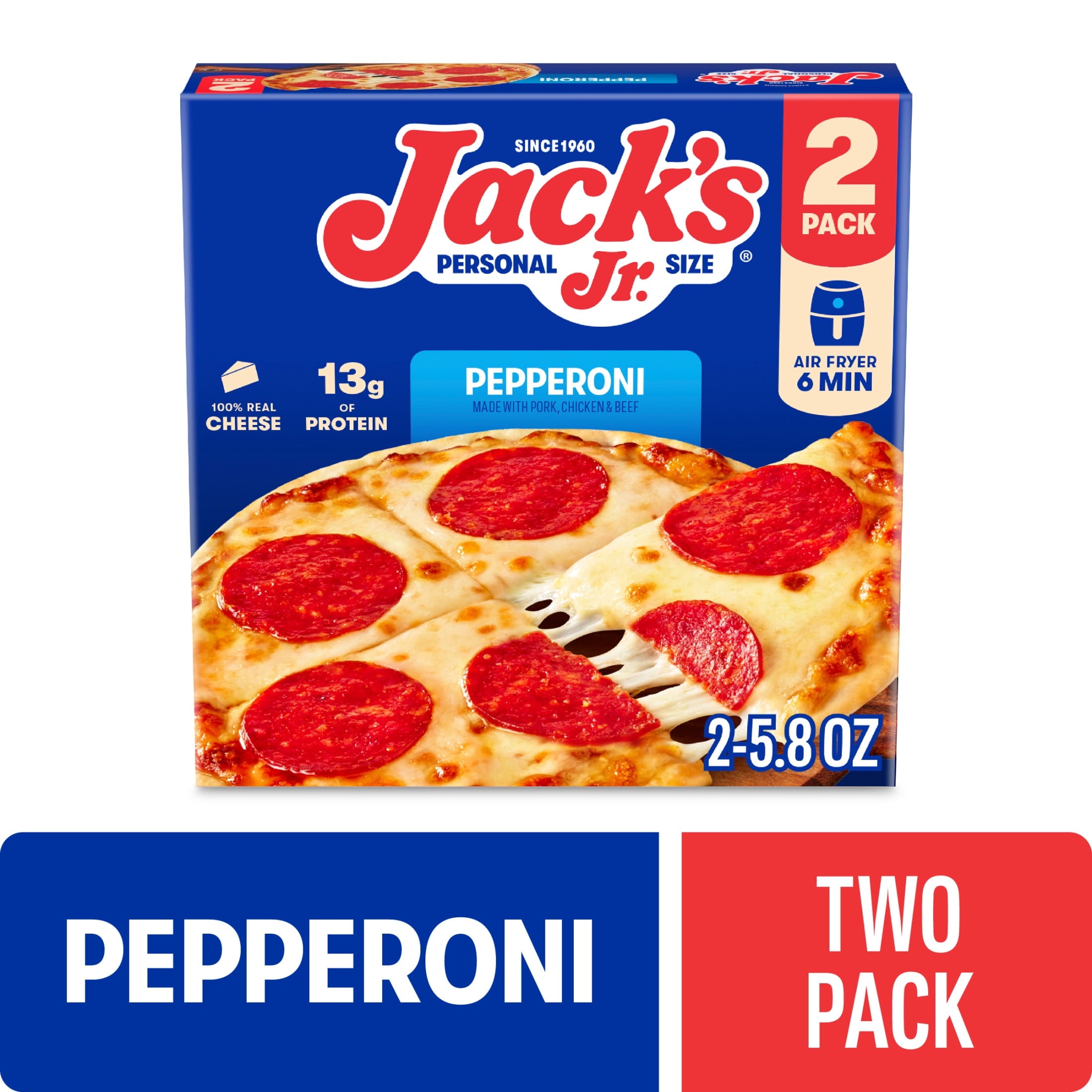 Jack's Pepperoni Personal Frozen Pizza 11.7 Oz 2 Pack