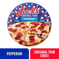 Jack's Original Thin Crust Pepperoni Pizza Frozen 14.3 Oz