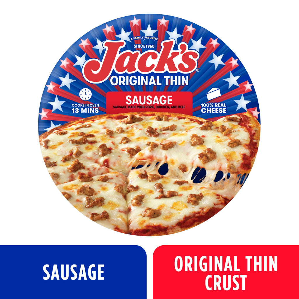 Jack's Frozen Sausage & Cheese Thin Crust Pizza 14.9 Oz