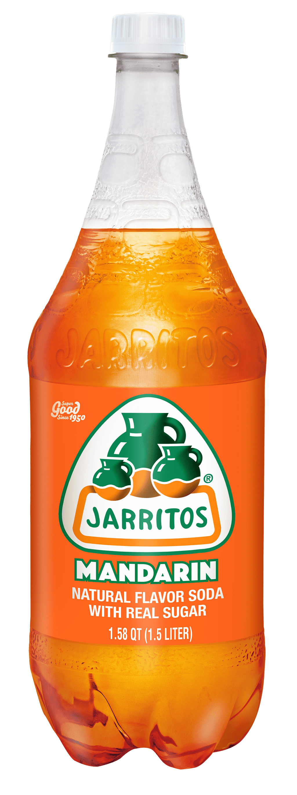 Jarritos Mandarin Soda Pop Bottle 1.58 qt